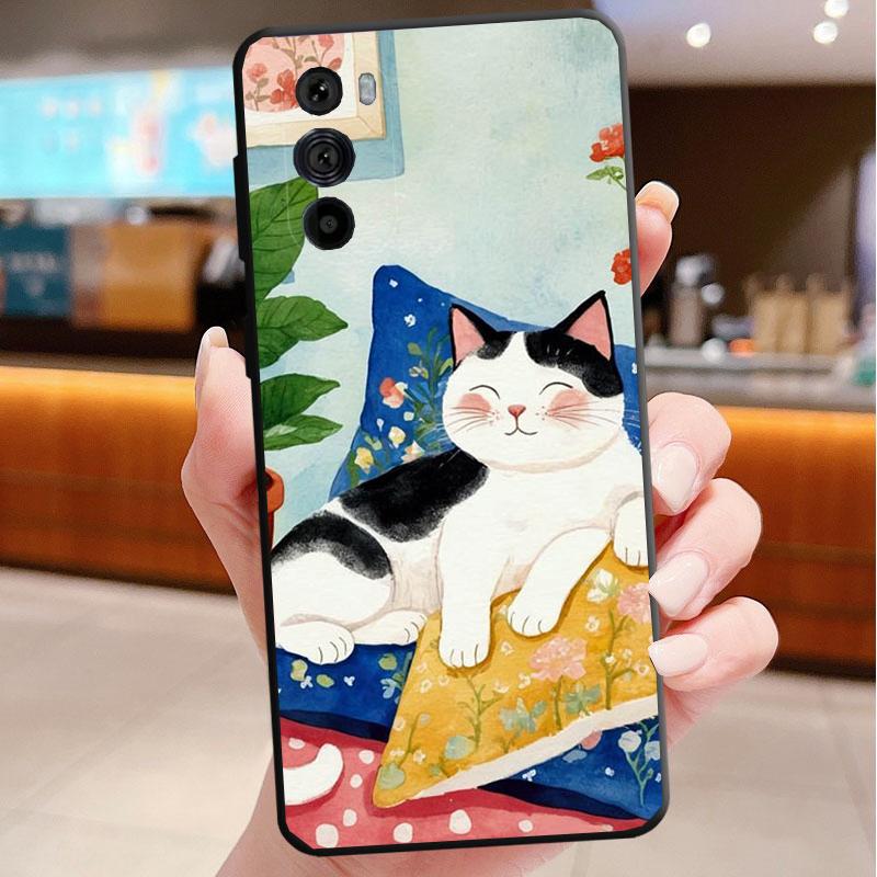 Phone Case For Motorola Edge 50 40 Pro 60 50 40 30 Ultra Neo Fusion Moto G Play G Stylus G Power G Fun Cat