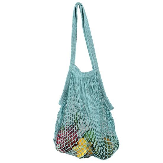 Grocery Bag Soft Portable Handle Foldable Reusable Washable Lightweight Fruit Vegetable Storage Mesh Pouch Net Tote Shopper Bag Handbag Shopping Use