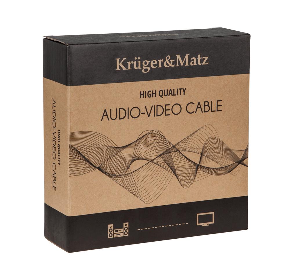 Kruger&Matz kabel głośnikowy bananowy 3m 2 szt.