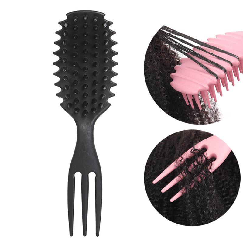 Curl Define Styling Brush Boar Bristle Detangling Hair Brush Tangled Hair Comb Shaping Defining Curls Barber Styling Tool
