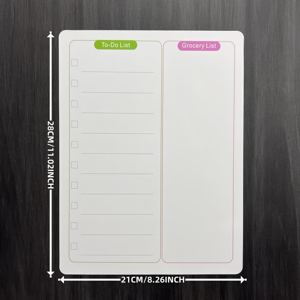 1pc Weekly Plan Magnetic Refrigerator Magnet, Erasable and Writable, Home Schedule Reminder, Recipe Record for Refrigerator Agenda Wall