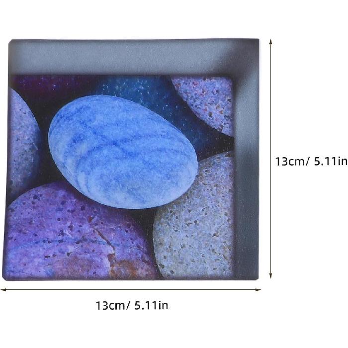 ULTNICE 6pcs 3D Bathtub Stickers Anti Slip Safety Shower Stickers Waterproof Removable PVC Decals Rock Pattern Bathtub Decals for Bathroom Toilet and