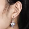 Boho Fashion Rainbow Leaf Drop Earrings For Women Coforful Fire Opal Pendientes Dangle Earrings Wedding Engagement Party Jewelry