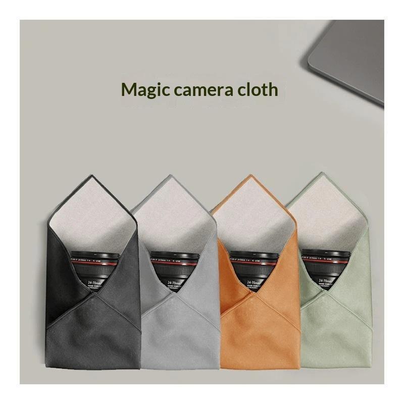 Folding Cloth Self-Adhesive Camera Storage Bag Plush Anti Scratch Photography Camera Protective Wrap Soft Wrapping Cloth
