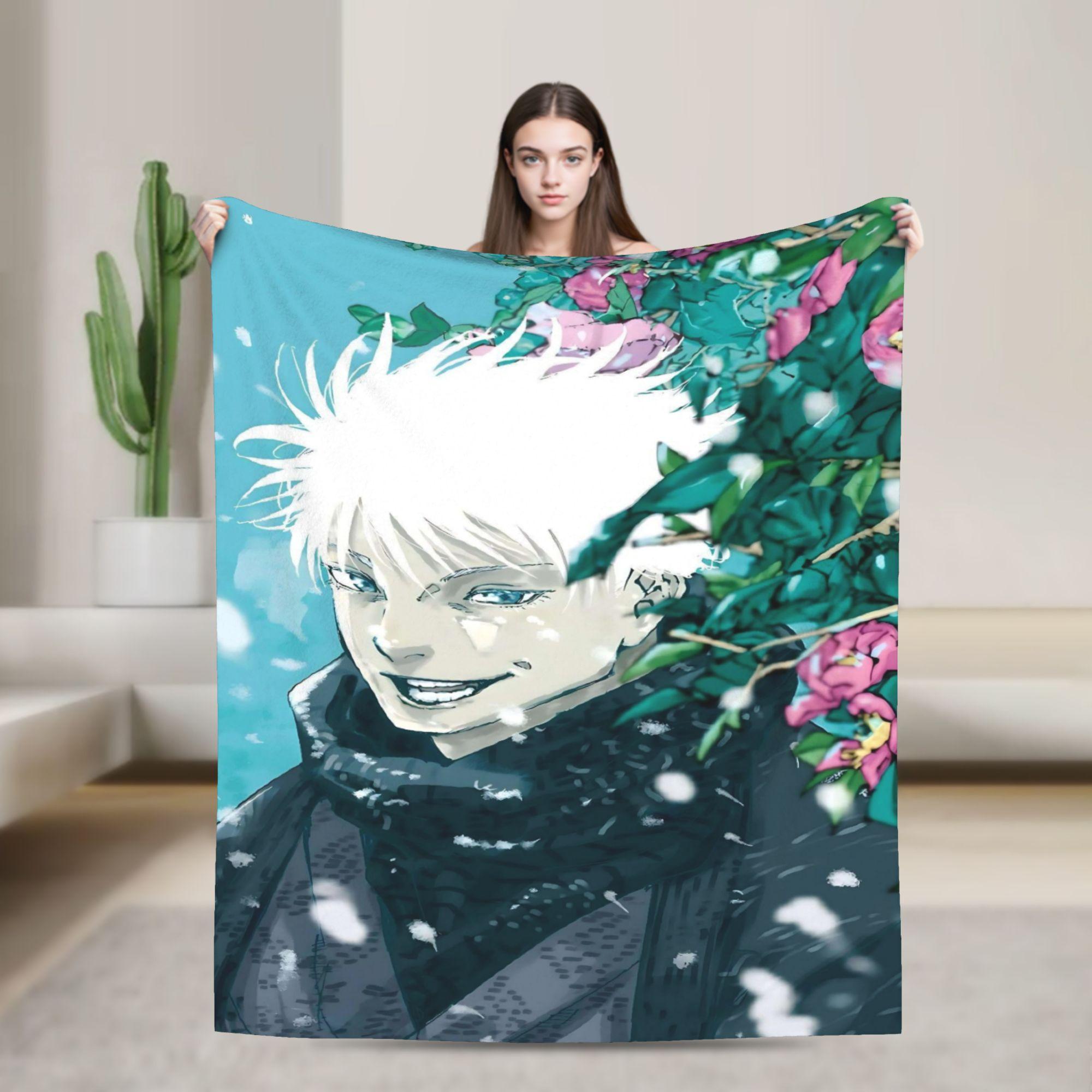 

Gojo Satoru Blanket Quality Super Soft Throw Blanket Winter Boy Girl Living Room Aesthetic Bedspread 75cmx90cm
