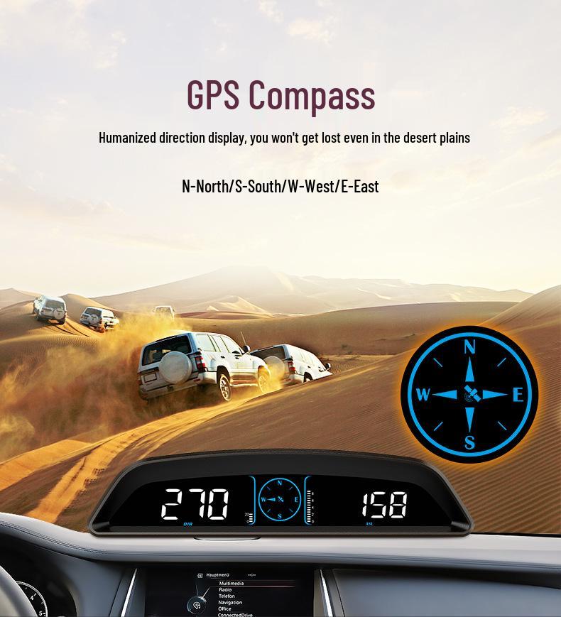 Spot G3 Universal Car HUD - HD GPS Overspeed Alarm & Odometer Display