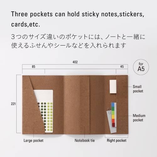 Nitoms STALOGY Notebook Cover, A5, Black, Leather-Look, SS0086