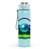 1PC Headphone Music Wave Sound Print 750ml Color Plastic Sports Water Bottle Leakproof Flip Straw Lid Suitable for Sports Office Home Use