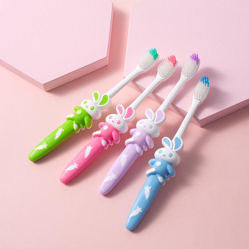 

YALINNA Children s Soft Bristle Toothbrush with Cartoon Rabbit Handle