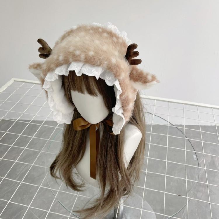 Christmas Theme Plush Hairband Scarf Ear Muffs Leg Covers For Family Gathering Winter Outfit Cosplay Costume Accessory