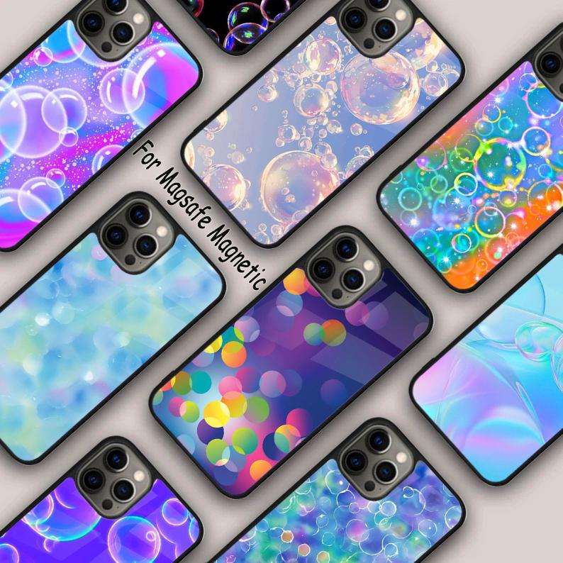 Bubble Colour Blend Aesthetic Magnetic Phone Case For APPLE iPhone 17 Air 16 14 13 12 Pro Max 15 Plus Wireless MagSafe Cover