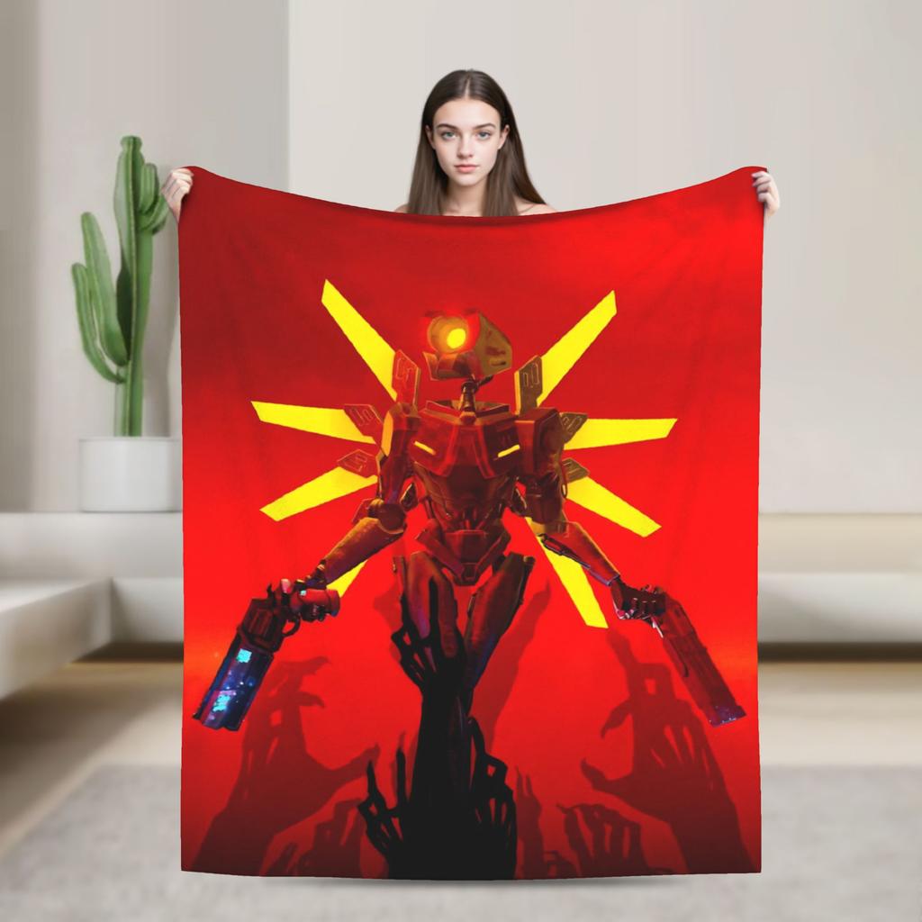 Ultrakill Gabriel game Blanket  Soft Warm Fluffy Plush Throw Blanket For Couch Chair Decorative Flannel Bedspread Bed Cover