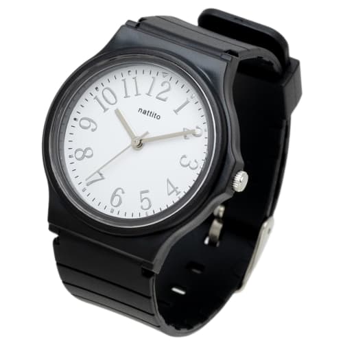 Fieldwork Women's Analog Watch with TPU Strap, Silver Indexes, Black, Purse, YM115-5