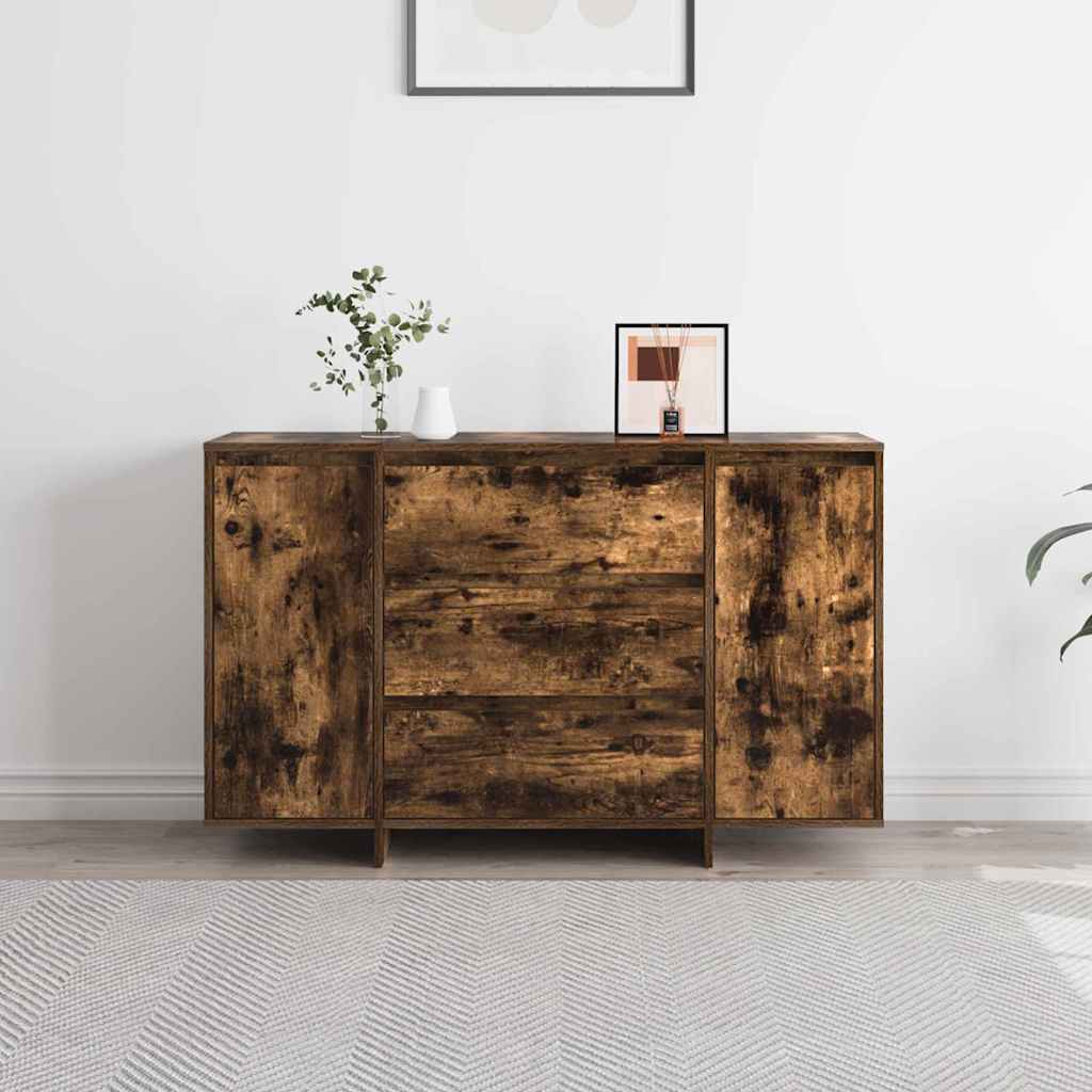 Sideboard Smoked Oak 120 x 41 x 75 cm Wood Based Material