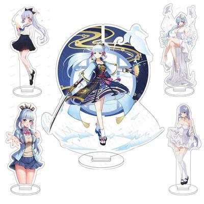 Anime hra Genshin Impact Figura Cosplay Kamisato Ayaka Stolní ozdoba Dárek Akrylový stojan Stolní dekorace Fanoušci Kolekce Prop