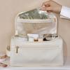 High-Capacity Waterproof PU Leather Toiletry & Makeup Travel Bag