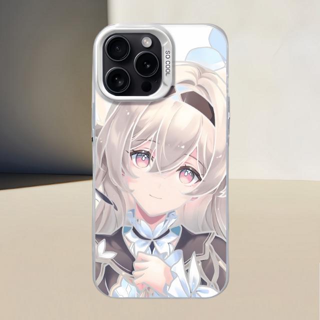 Gradient Silver Firefly Case for iPhone 16 Pro Max - Honkai Impact Design iPhone 11