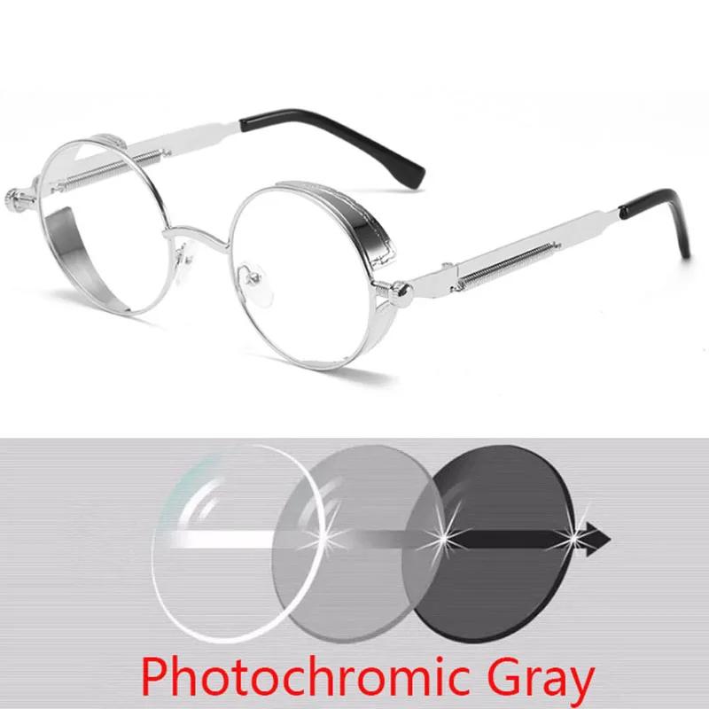 Gold Metal Sunglasses Gothic Steampunk Vintage Shield Eyewear Shades Prescription Sun Glasses 0 -0.5 -1.0 -2.0 To -5.0