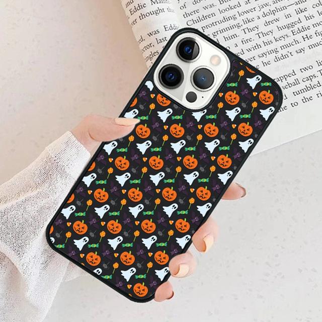 Halloween Pumpkin Horror Phone Case For iPhone 17 Air 16 pro max 15 14 plus 12 13 Soft Bumper Shell Cover coque