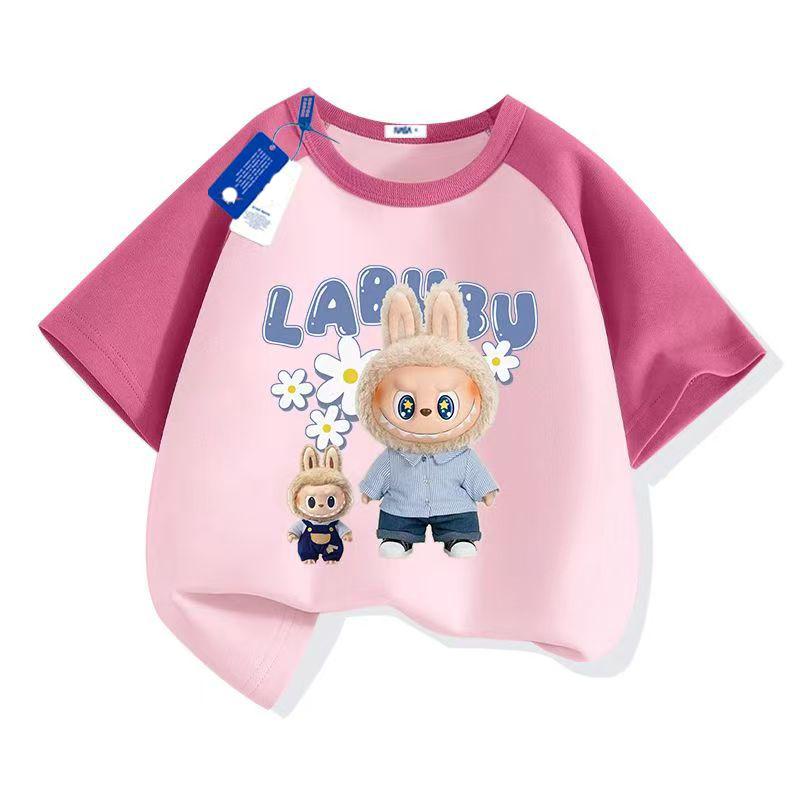 

Девочка Мальчик Футболка с коротким рукавом LABUBU Аниме 3D принт Мультяшное Аниме Детская Футболка Летняя Футболка Топы 160