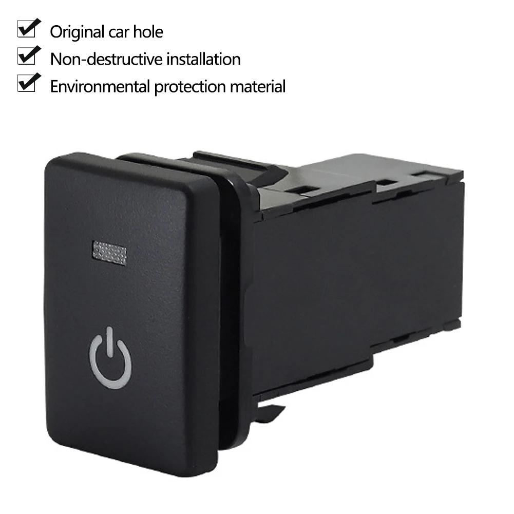 Green Car LED DRL Power Rearview Mirror Folding Button Front Rear Differential Lock Switch for Toyota Camry Prius Corolla Prado