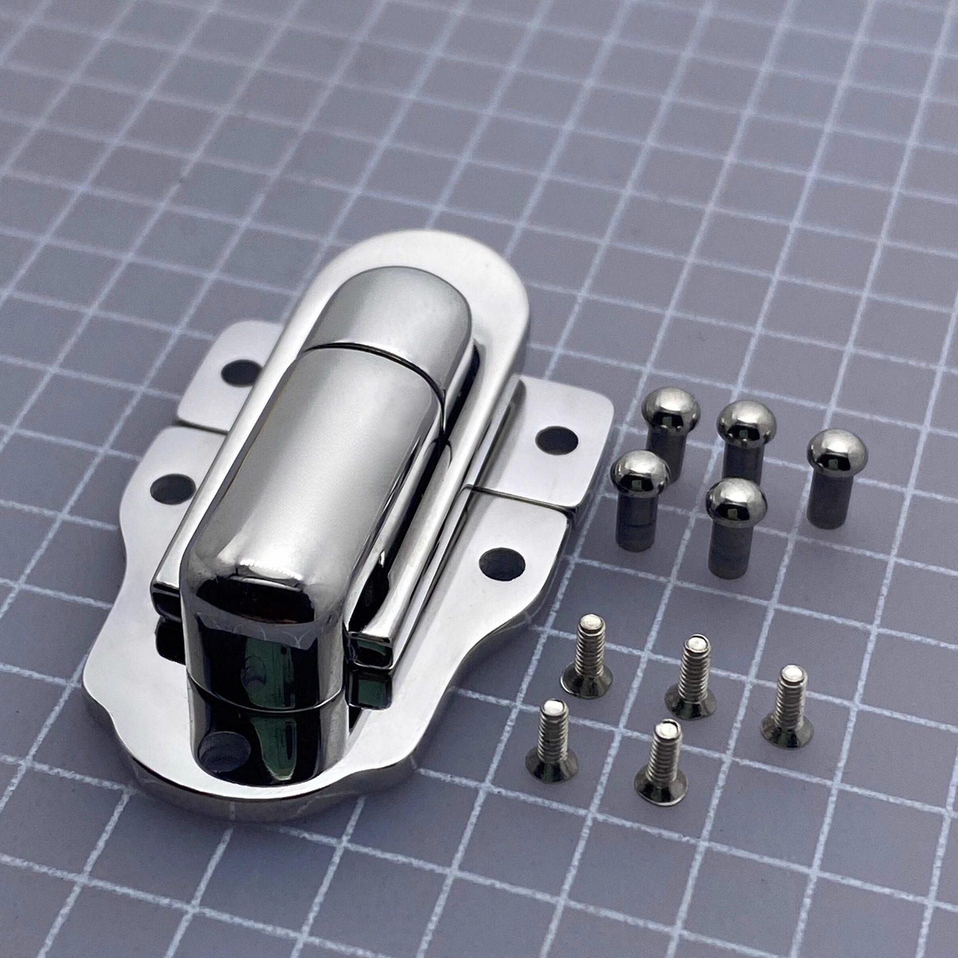 Maya Hardware 316 Stainless Steel Snap & Flip Lock Set with Nails - Gold & Silver