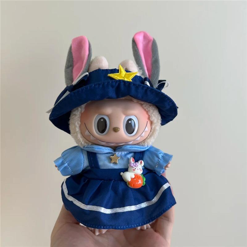 15 17cm For Labubu Doll Disney Goofy Winnie Mickey Minnie Mouse Outfit Clothes Plush Stitch Tigger Cosplay Clothing Accessories