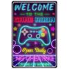 D Gaming Room Metal Tin Signs Welcome To The Game Room Poster Boy Bedroom Decor Iron Plate Youth Dormitory Wall Decoration P