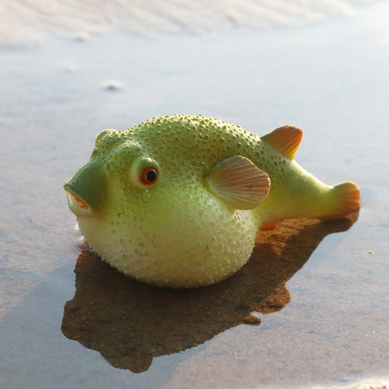 Oenux Sea Life Animals Soft Squid Pufferfish Crab Model Action Figures Anti Stress Relief Toy Kids Gift Fun Pressure Reduction