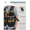 Verstellbare Elektrikerweste - Strapazierfähige Mehrfachtaschen-Aufbewahrungstasche für Handwerker, Schreinerarbeitsweste mit Reißverschlusstasche, Elektrowerkzeuge für Elektriker