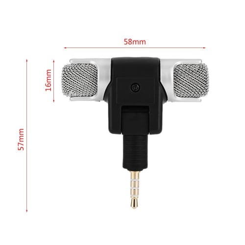 Stereo Microphone Set, Condenser Microphone, Mini Stereo Microphone for Android Phones and Other Portable Voice Recorders