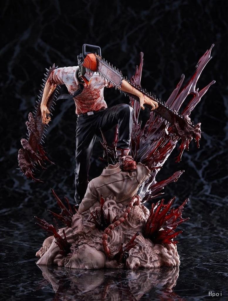 Anime Figur Chainsaw Man Denji Pochita Passend Stehende Position Kampfmodell Spielzeug PVC Verpackt Großes Geschenk Skulptur Ornamente 18CM