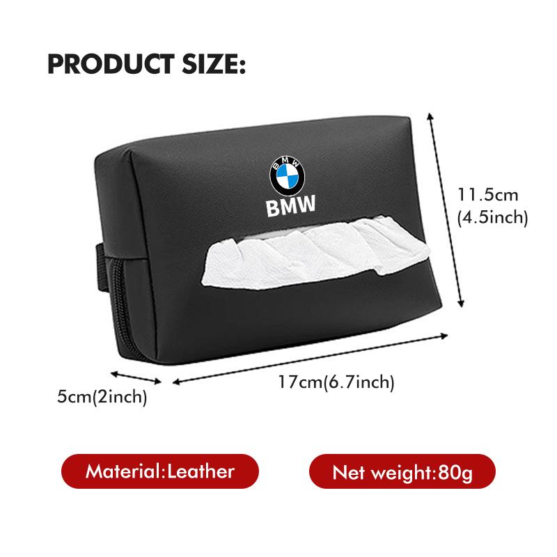 Car Paper Towel Bag Headrest Decor Tissue Seat Back Paper Box For BMW G30 G20 M3 M5 E91 E92 E93 E36 E70 X3 X4 X5 X1 E39 F30