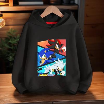 Cartoon Printed Kids Fashion Sweatshirts Casual Versatile Hoodies Sweatshirts Boys
