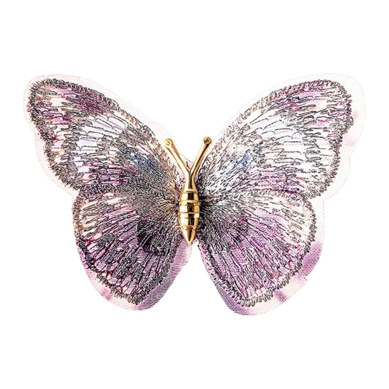 Elegant Embroidered Butterfly Brooch Vintage Inspired Designs Ornament for Women Jewelry Accessories Gifts Ideas