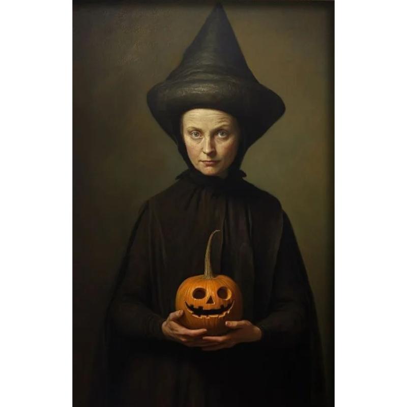 Retro Gothic Wizard Witches Portrait Poster Print Dark Magic Academy Character Canvas Painting Prints Halloween Wall Art Home Decor