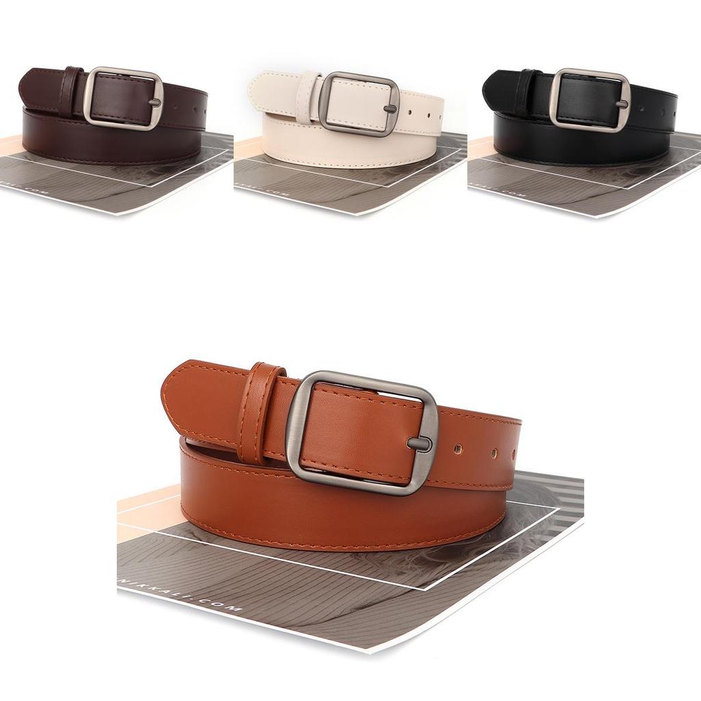 Summer Fashion Pu Leather Belt For Women Men Business Casual Geometric Style Waistband