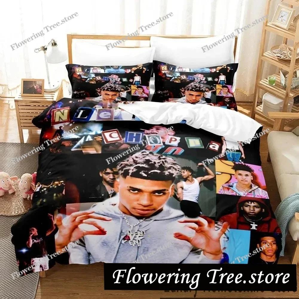 3D Print NLE Choppa Rapper Bedding Set Boys Girls Twin Queen King Size Duvet Cover Pillowcase Bed Boys Adult Home Textileextile