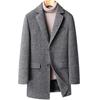 Men's Double-Sided Wool Coat: Thickened, Long-Style, Plus-Size, Autumn and Winter Outerwear