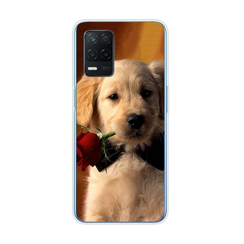 Cute Golden Retriever For Realme 8 8i V3 V5 GT Neo Flash Edition Explorer Master Neo2 Narzo 30 50i 50A C21Y Phone Case
