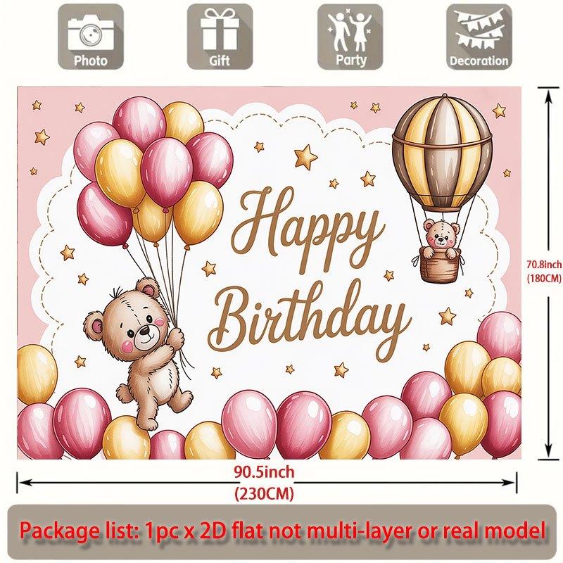 Party Backdrop Flat Bear Balloons Events Wedding Coming Ceremony Four Seasons Event Backdrop Decoration Front Door Decor