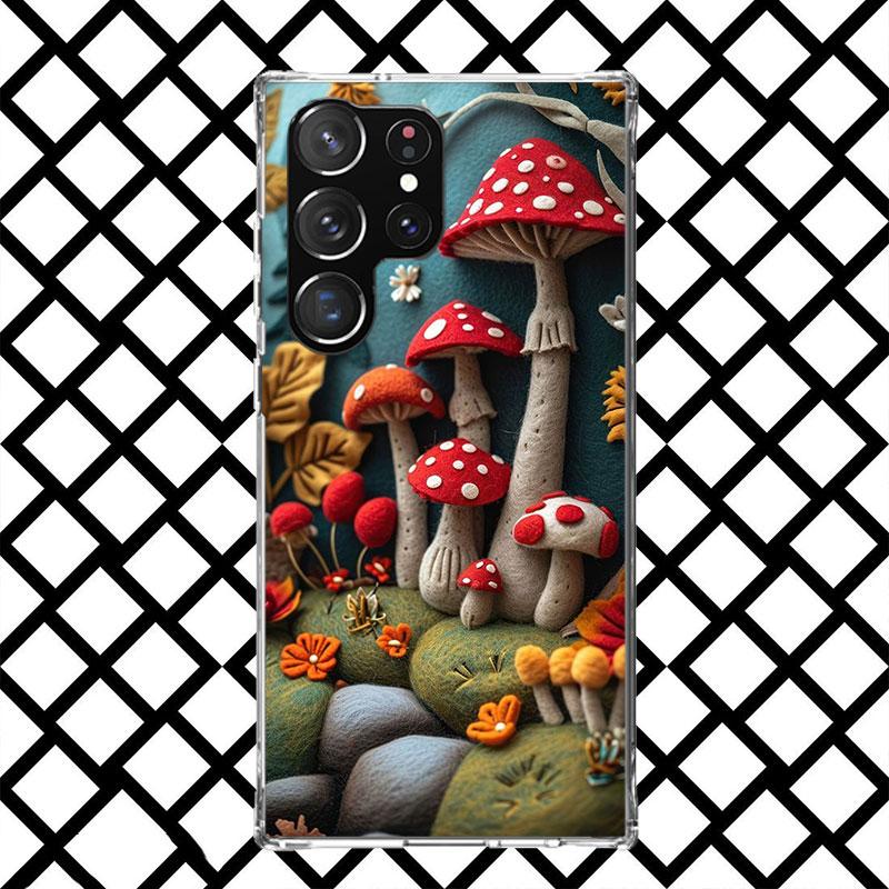 

Colorful Mushroom Phone Case for Samsung Galaxy S26 S25 Edge S24 S23 Ultra S22 Plus S21 FE S20 + Soft Cover Print Fundas Galaxy Samsung S26 Plus