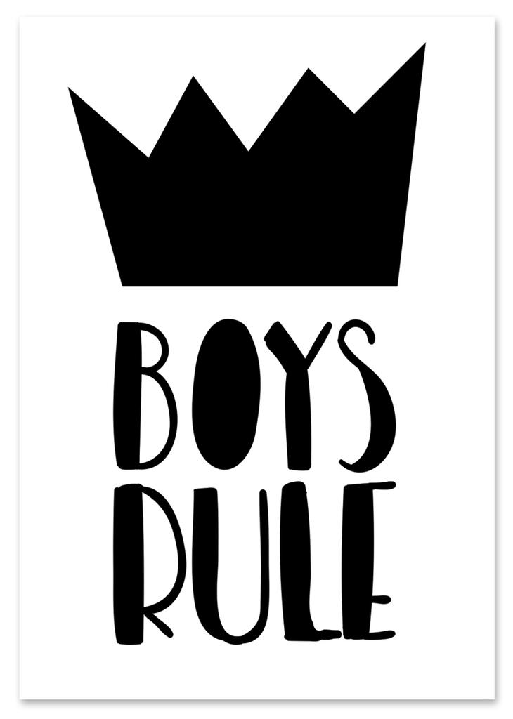 Black and White Crown Poster