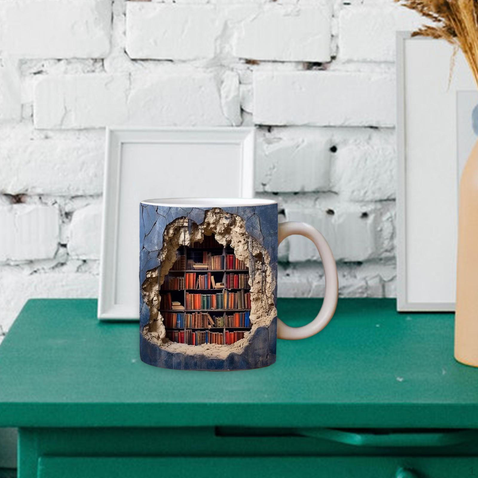 

Кружка для кофе Book Club Cup Lovers, керамическая кружка ручной работы, библиотечная полка Bookworm Style A