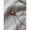 Used COACH Necklace C Logo Rose Gold