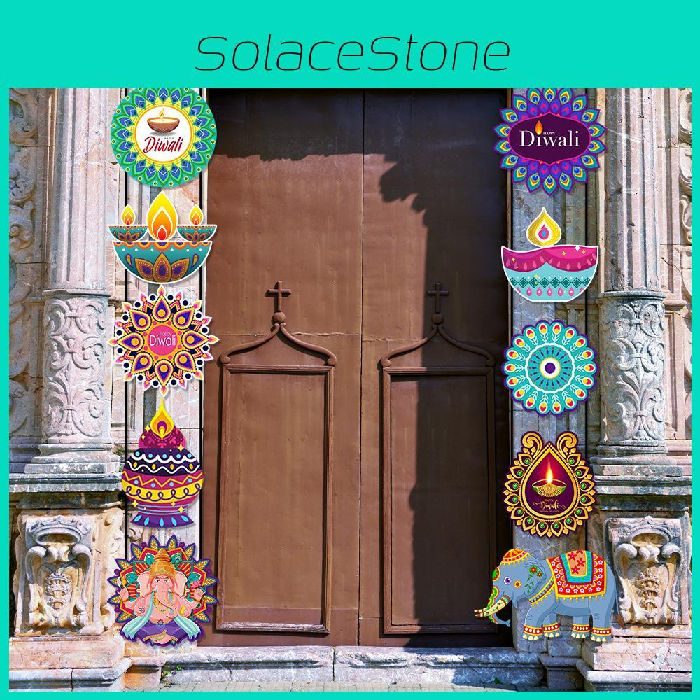 Decor Diwali Festival Creative Elephant Couplet Paper Door Hanging Banner Set
