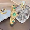 Chalcedony Diamond Women's Light Luxury Niche Bracelet Watch Gold Sunflower Quartz Watch