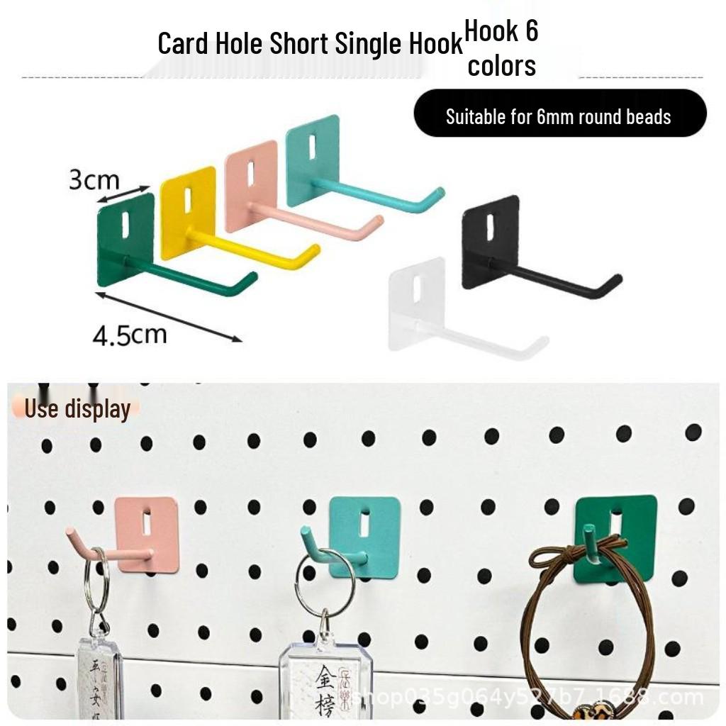 Pegboard Wall Organizer with Hooks - No-Drill Storage Rack for Entryway or Study Room.