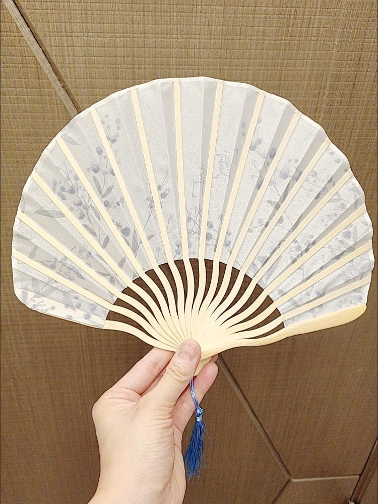 Sommer Klassische Heimdekoration Bambus Handwerk Handarbeiten Geschenk Fotografie Requisite Tanzfächer Faltfächer Handfächer