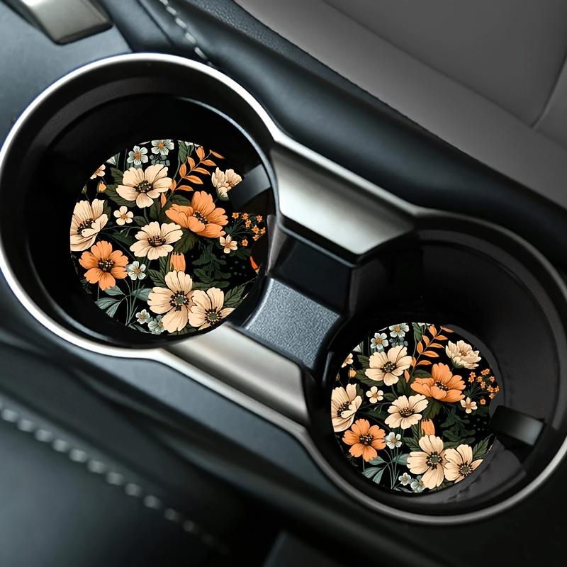 2PCS Car cup absorbent pad, car anti slip cup pad, heat insulation pad